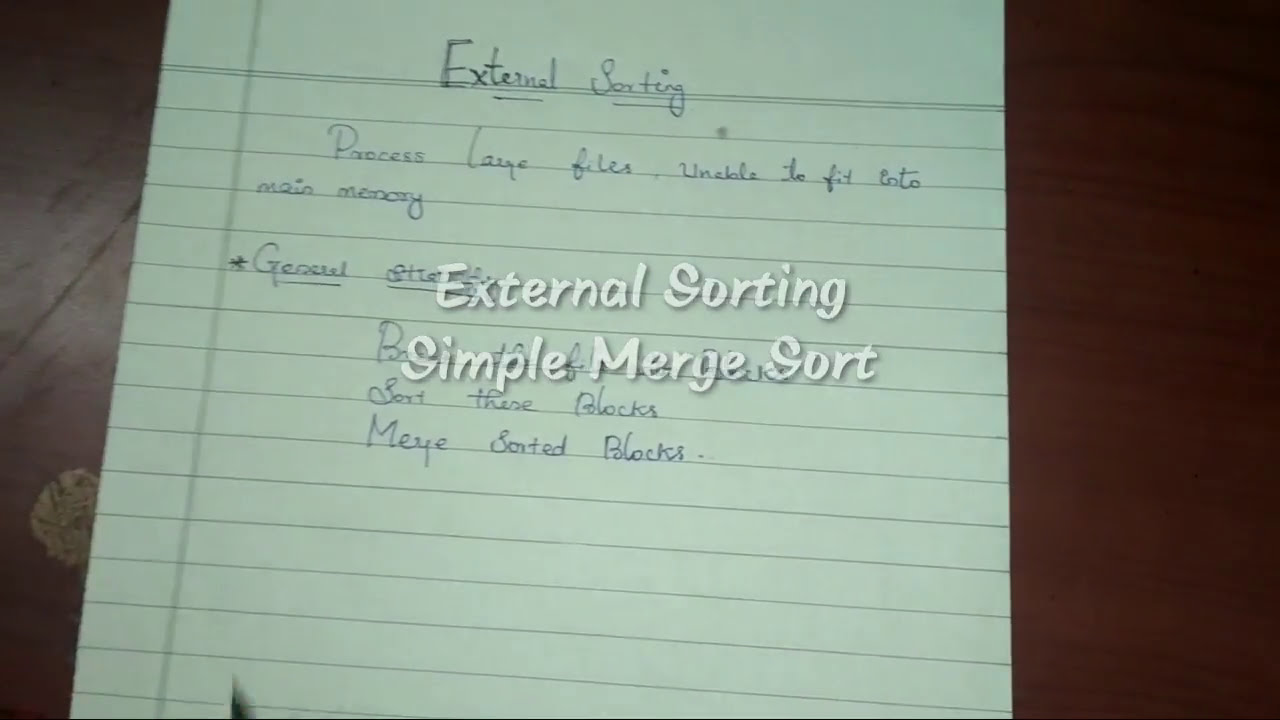 External sorting technique(simple merge sort)