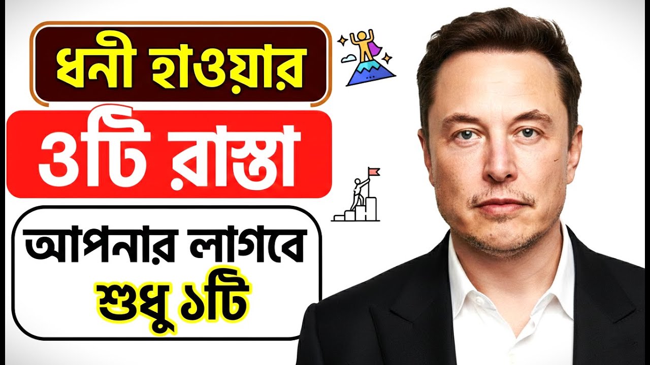 খুব সহজে ধনী হতে এই ৩টি রাস্তা চিনুন! | how to get rich in Bangla