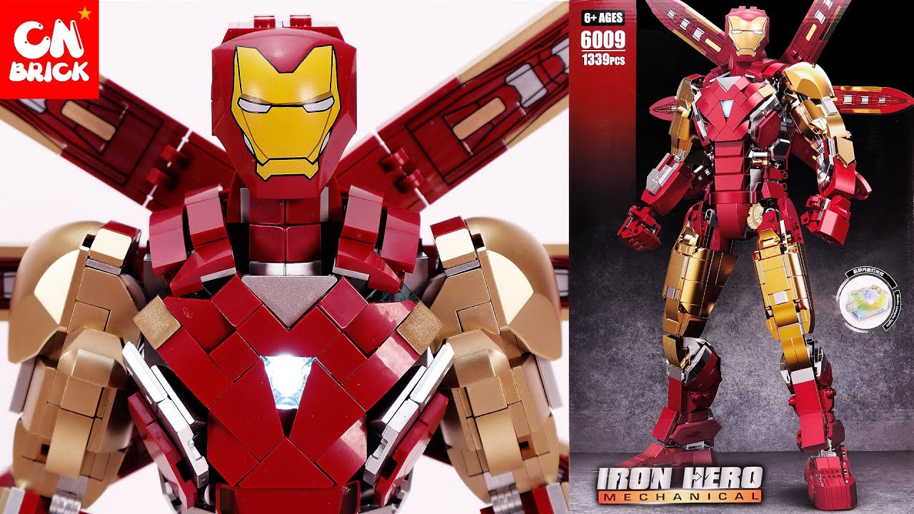 Unoffical LEGO MARVEL AVENGERS ENDGAME IRON MAN MARK85 UNOFFICAL LEGO 6009 SPEED BUILD