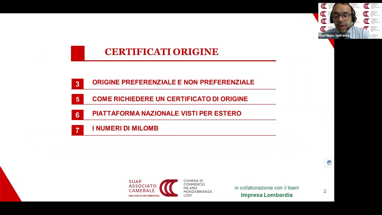 Certificati di origine non preferenziale
