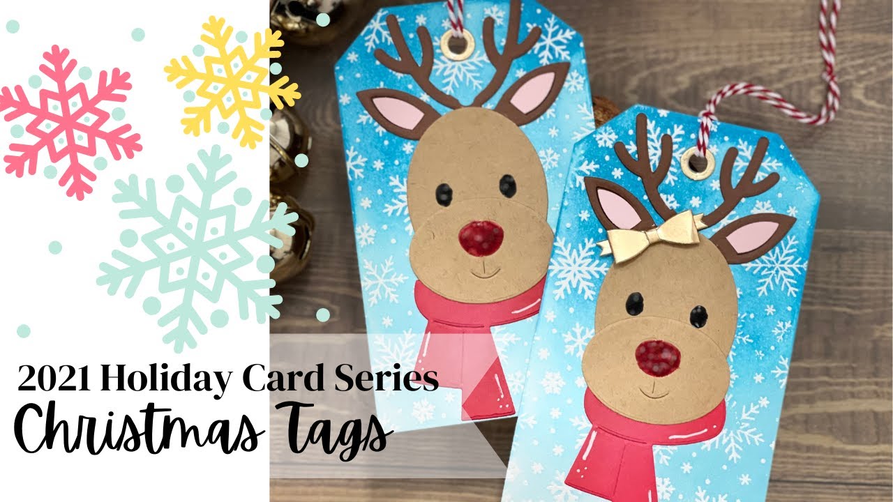 2021 Holiday Card Series - Day 10 Gift Tags Hero Arts Monthly Kit