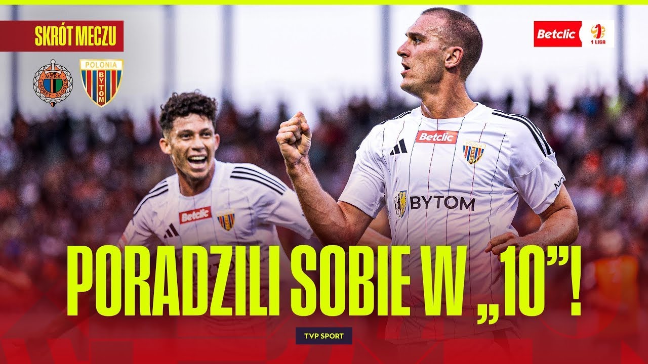 SKRÓT: CHROBRY GŁOGÓW - POLONIA BYTOM. BENIAMINEK DAŁ RADĘ W DZIESIĄTKĘ! BETCLIC 1 LIGA