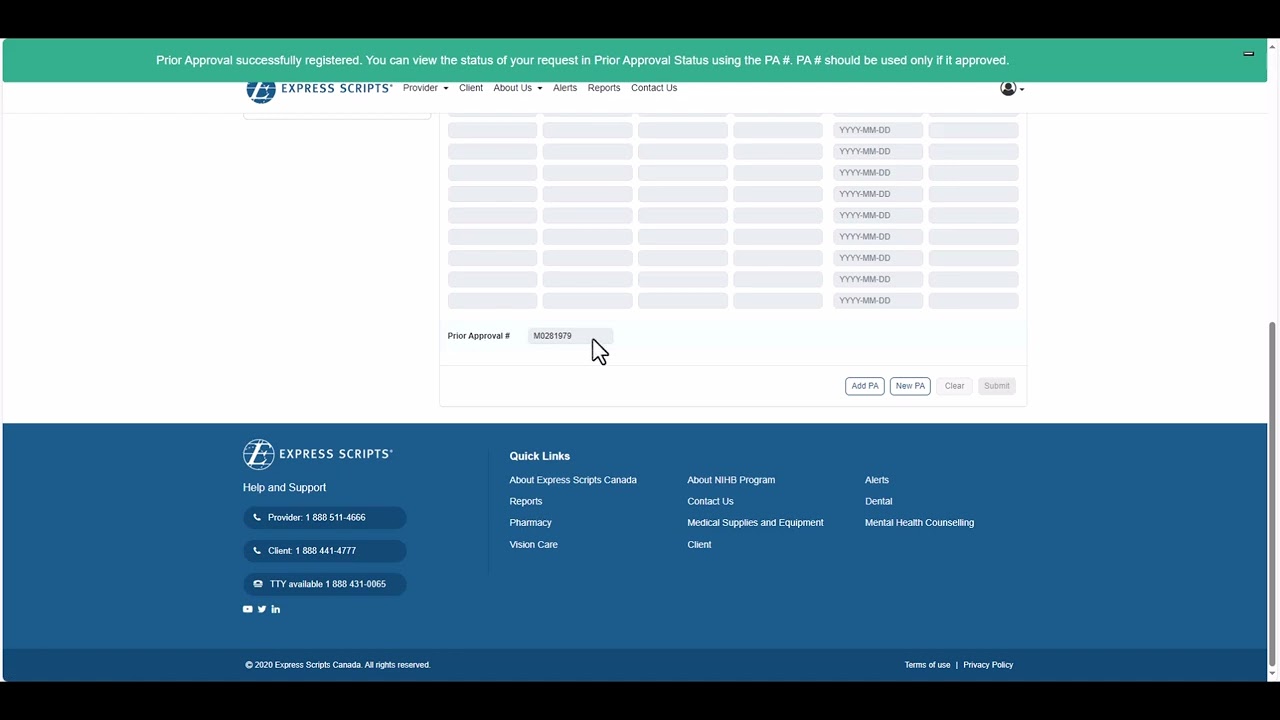 Submit and View a Prior Approval &nbsp;&ndash; Mental Health Counselling