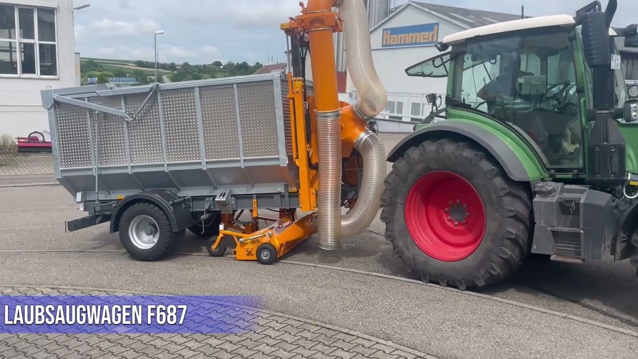 Fischer Laubsaugwagen F687 mit Breitsaugdüse & Kippfunktion