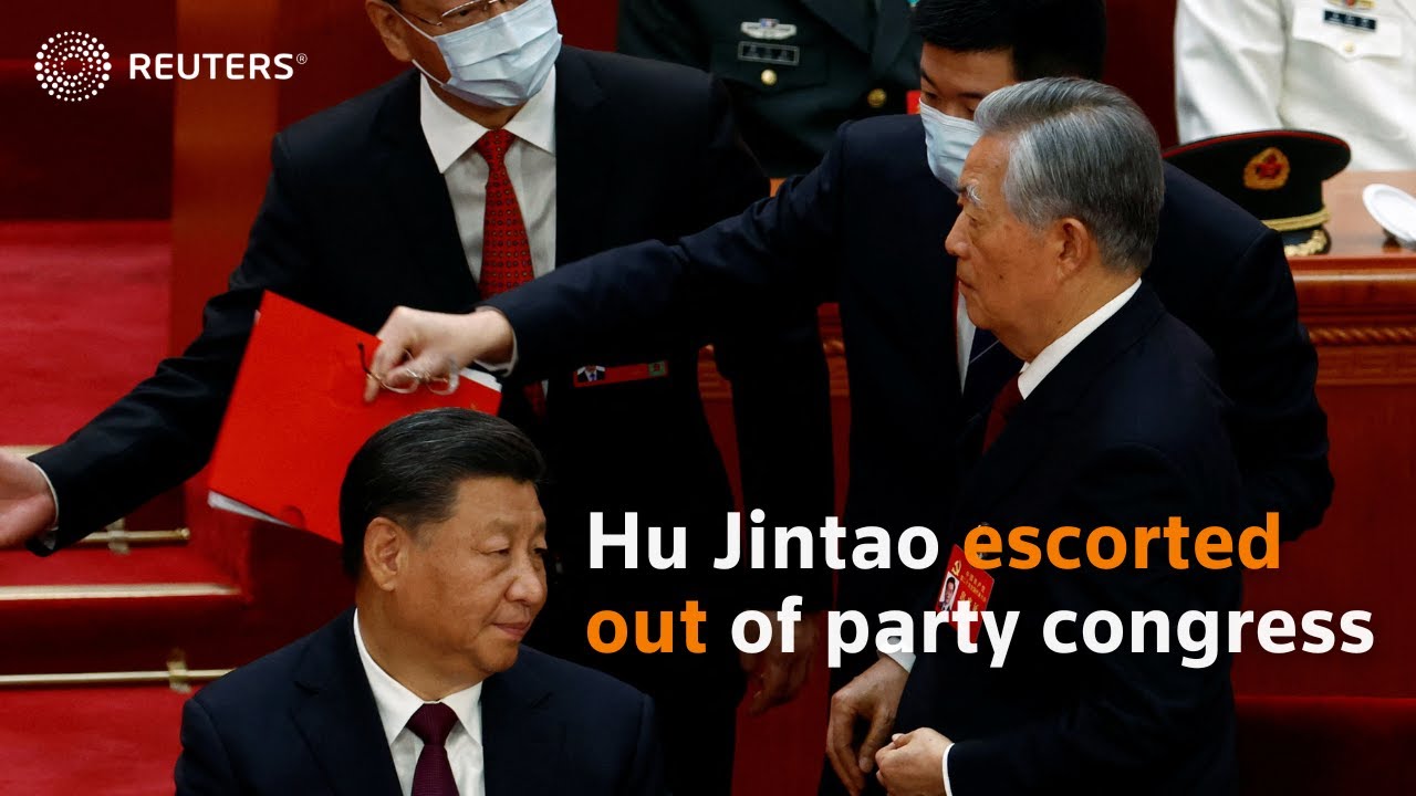Hu Jintao escorted out of party congress