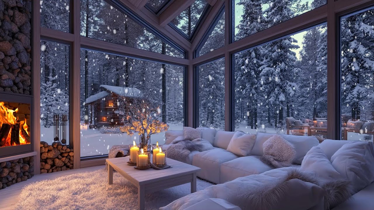 ❄️Late Night Calm in a Winter Cabin | Slow Piano & Snowfall | Fast Sleep, Deep Mental Reset