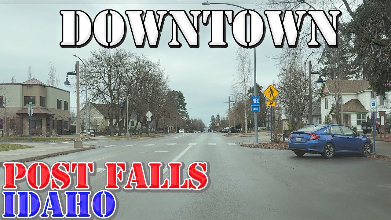 Post Falls - Idaho - 4K Downtown Drive