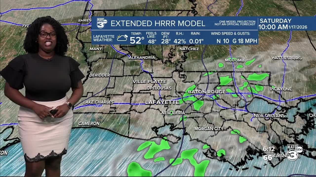 KATC Weather Forecast 6pm 01-16-26