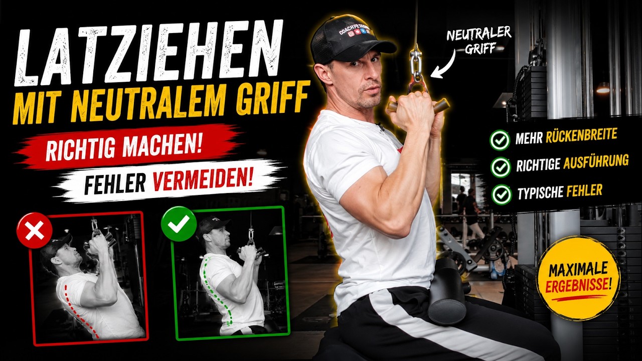Latziehen mit neutralem Griff für einen breiten und starken Rücken