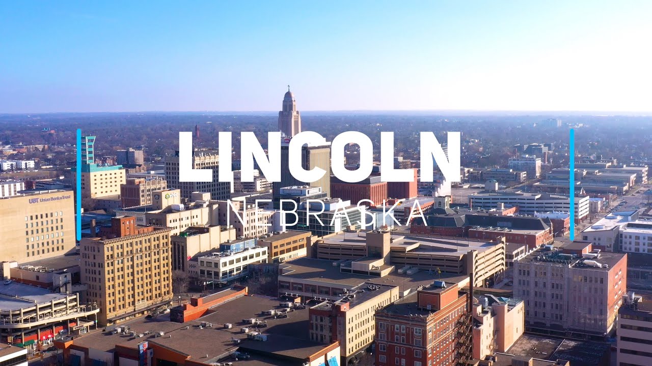 Lincoln - the capital city of Nebraska |  4K drone video