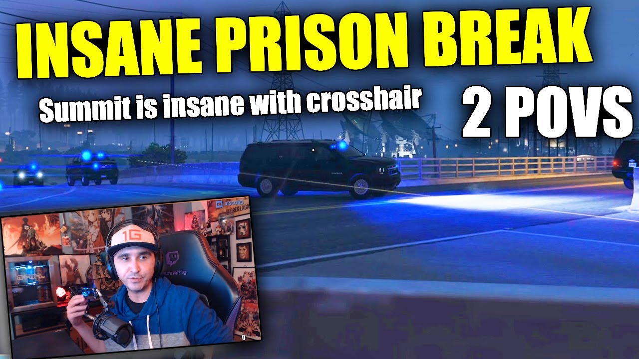 Summit1g INSANE PRISON BREAK WITH CHANG GANG, 2 POVS (GTA 5 Roleplay Summit1g, RatedEpicz) NoPixel