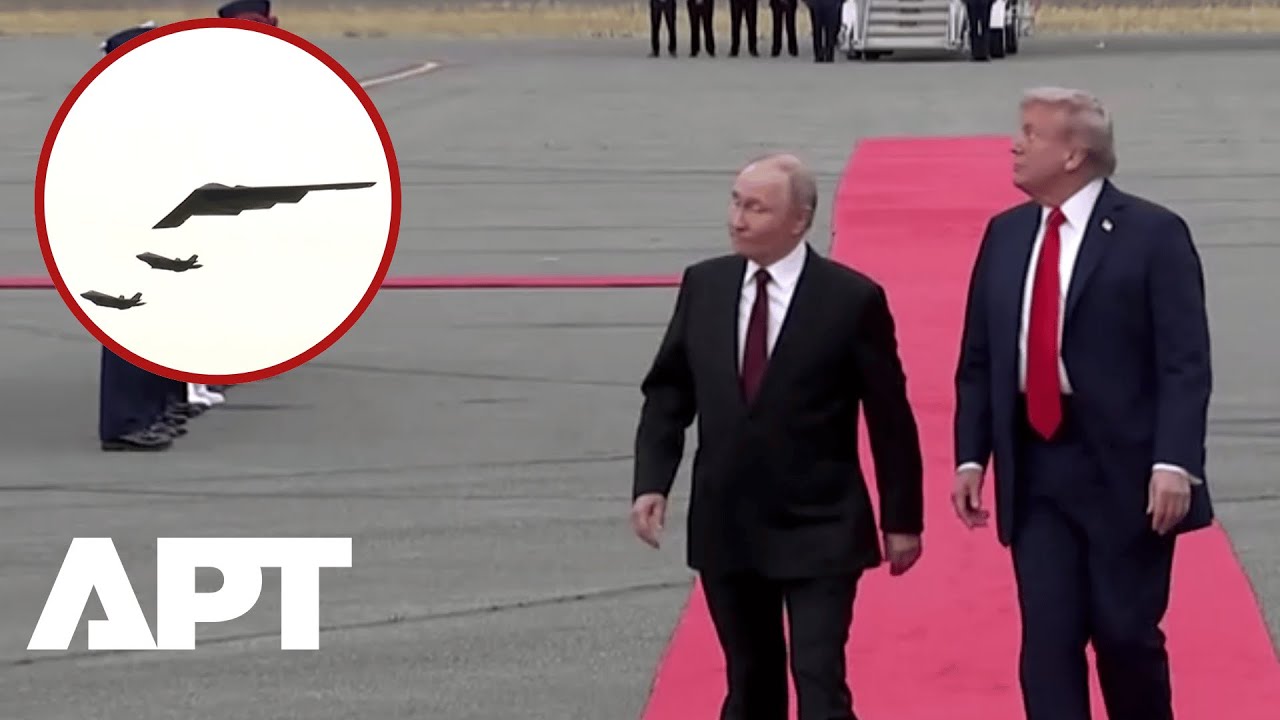WATCH | Trump and Putin Stand Beneath Flying B-2 Bombers at Anchorage Summit | APT