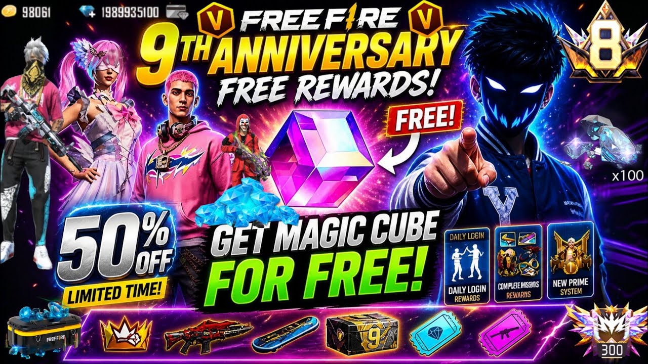 FREE FIRE 9th Anniversary Update 😱 Free Bundle | Joker Return | Criminal Bundle & Magic Cube Update