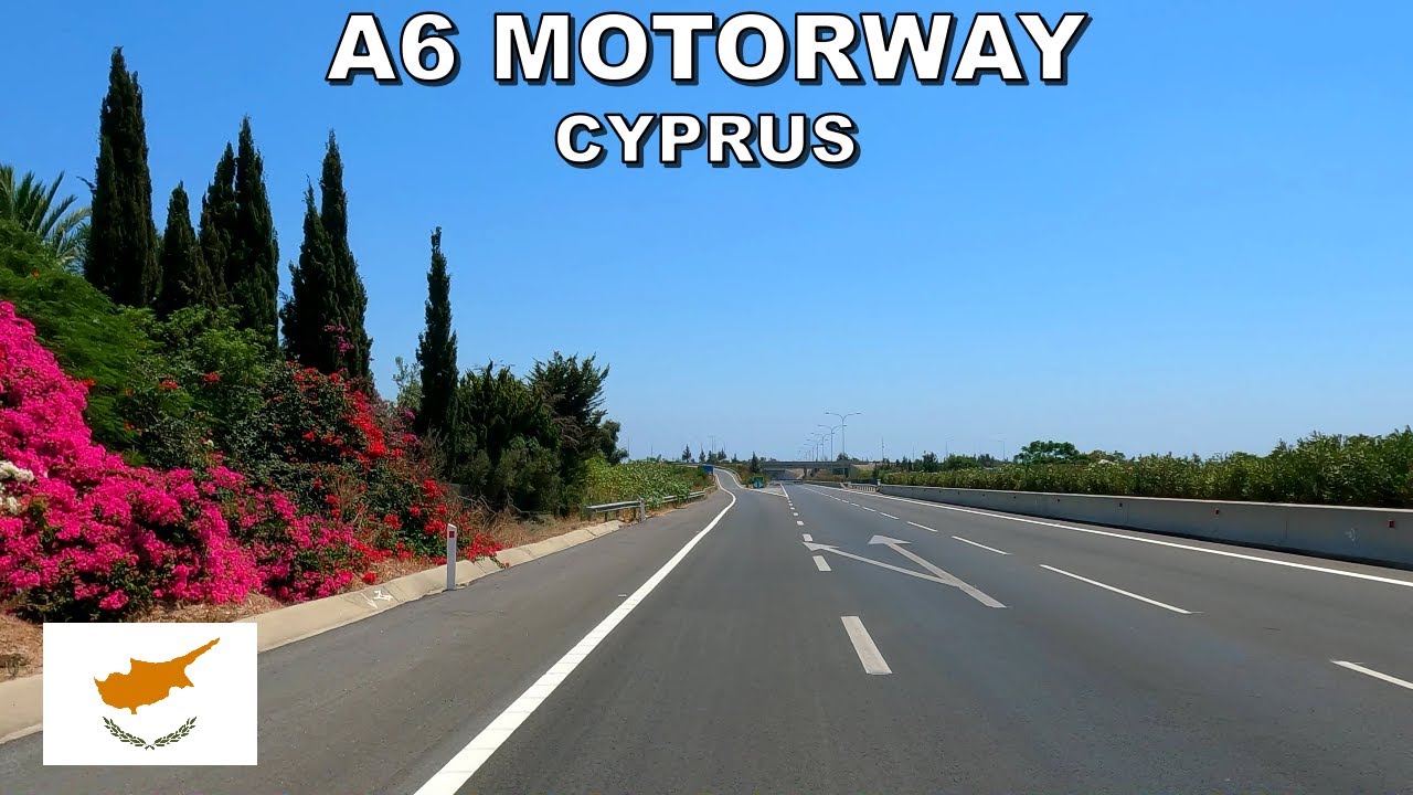 DRIVING on the A6 motorway in PAPHOS - CYPRUS * 4K (60fps)