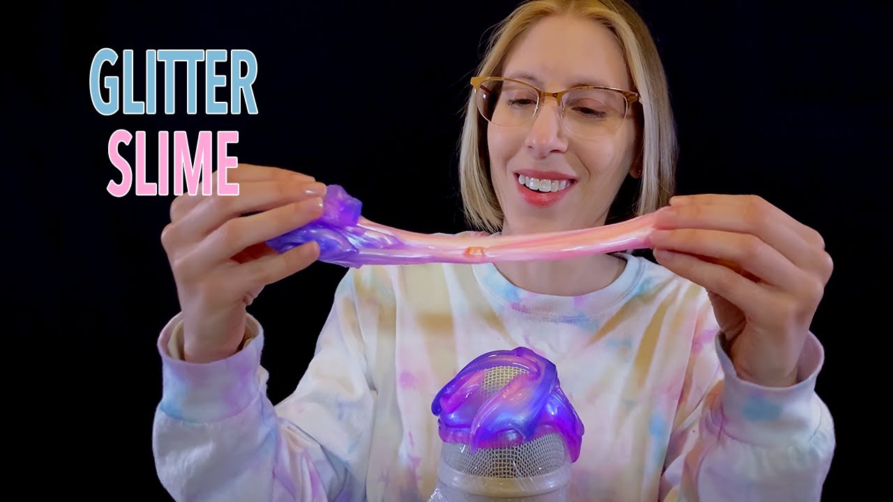 ASMR | Glitter Slime - squishy, gooey, clicking
