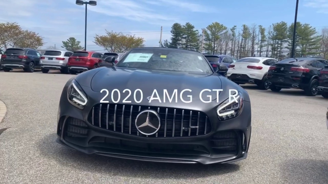 2020 AMG GTR Roadster in designo Graphite Grey Magno Matte Paint at a slow roll
