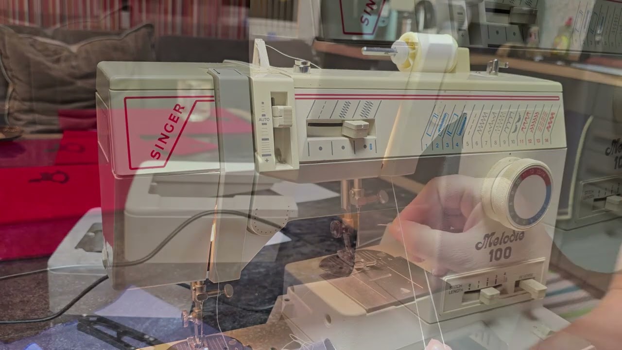 einf&auml;del Ober, Unter N&auml;hmaschine Singer Melodie 100, 5910, Заправка швейной машины sewing machine