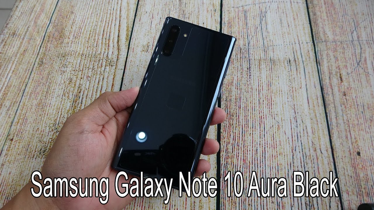 Samsung Galaxy Note 10 Aura Black unboxing | FingerPrint test | Face ID test
