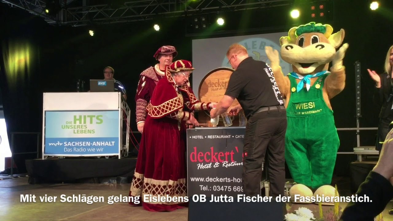 Eisleber Wiese 2017: Spektakel wird mit Umzug, Bierfassabstich und Sängerin Nicole eröffnet