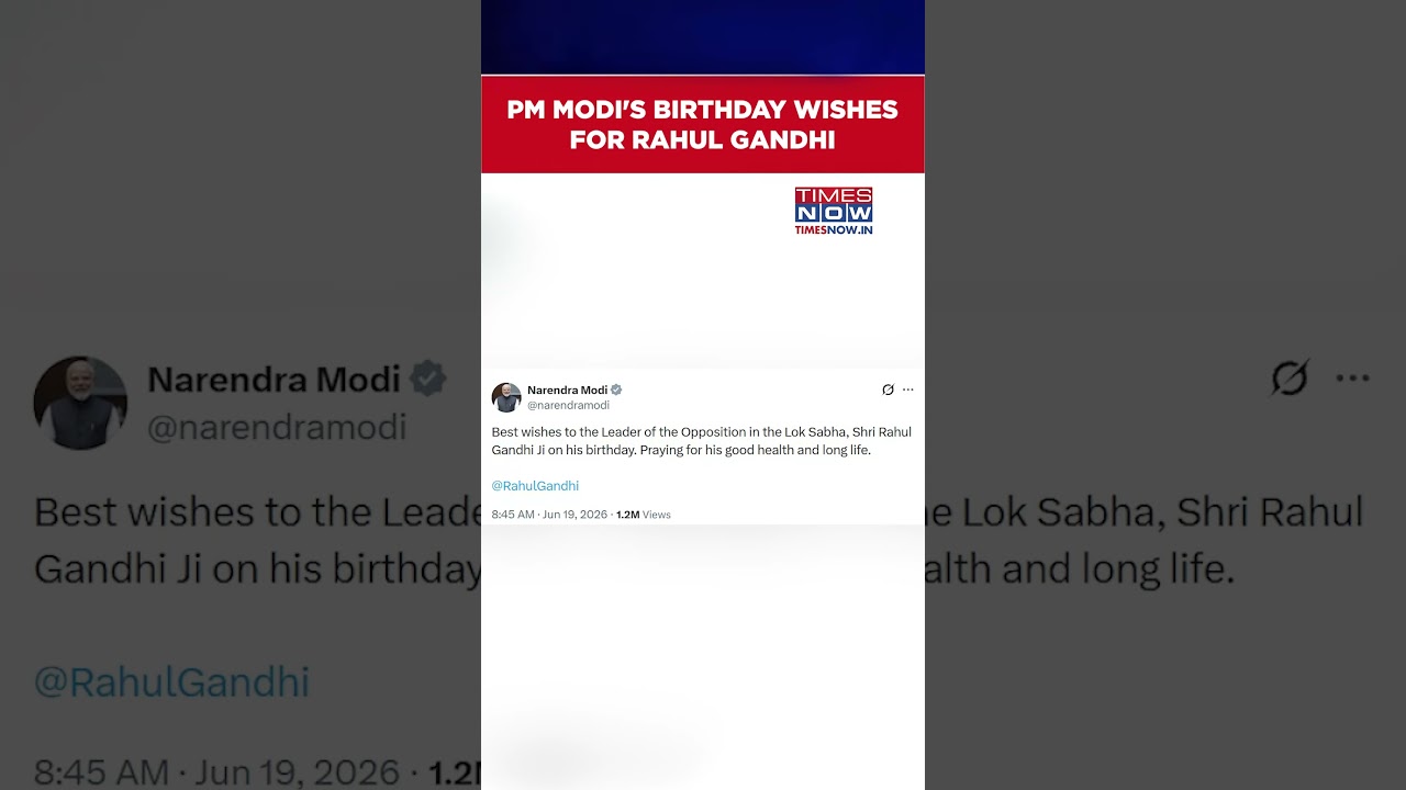 PM Modi's Birthday Wishes For Lok Sabha LoP Rahul Gandhi | Watch #Shorts