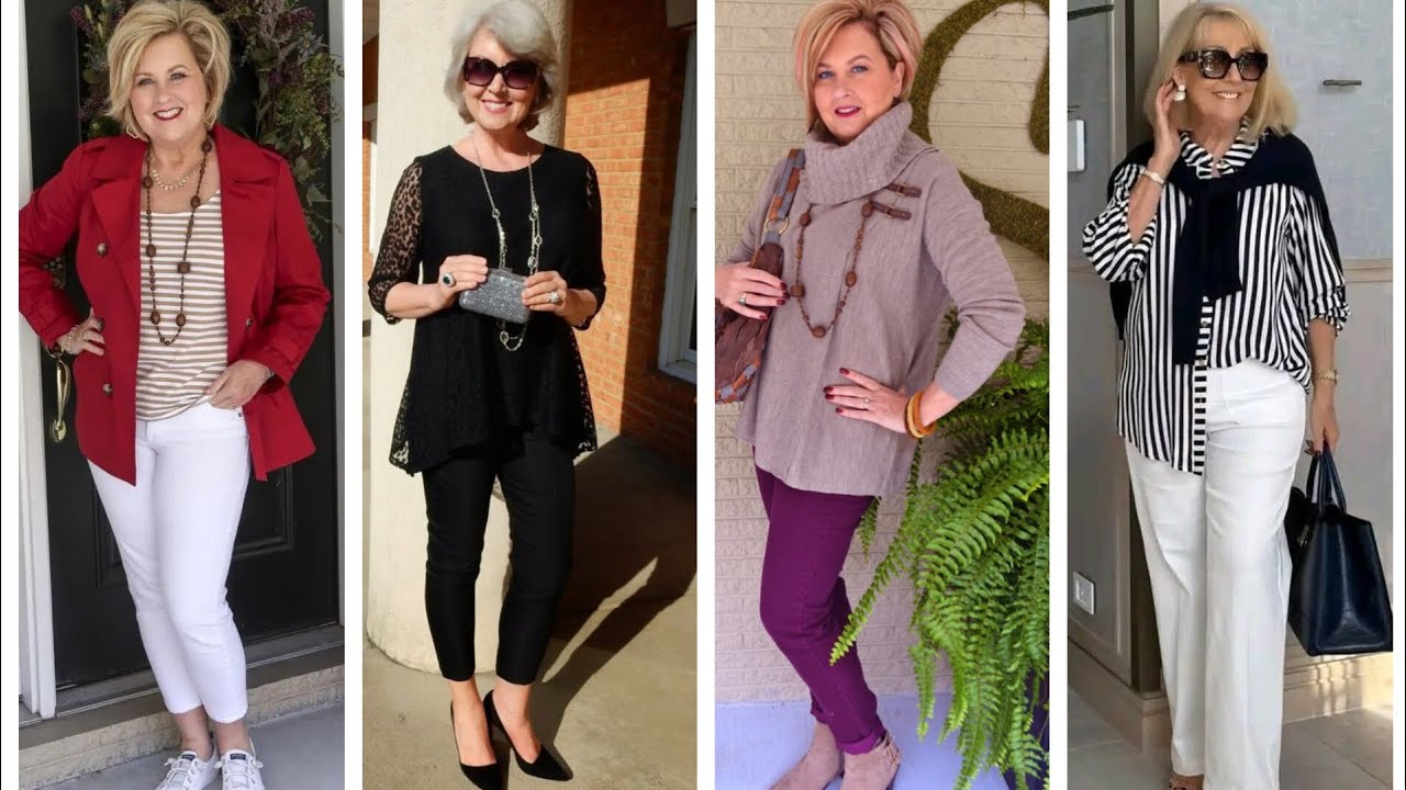 FASHION CLOTHING FOR WOMEN AGED +50 +60 YEARS +70 YEARS + 80 YEARS CLOTHING COMBINATIONS FOR LADIES