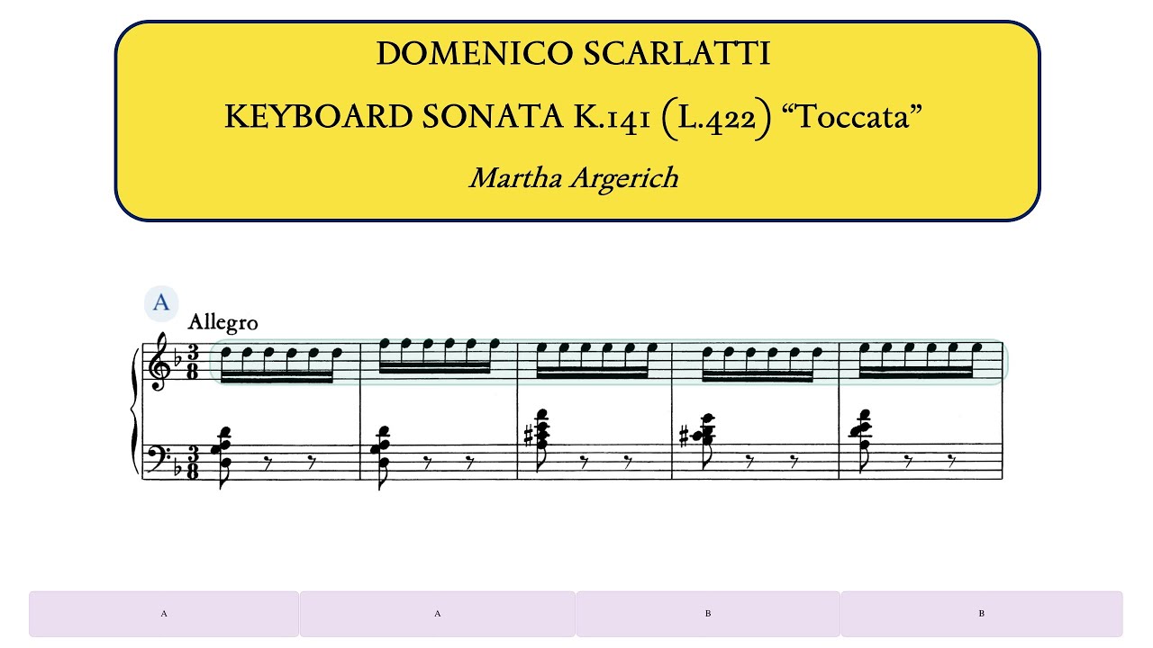 D.Scarlatti, Keyboard Sonata K.141 (L.422) 