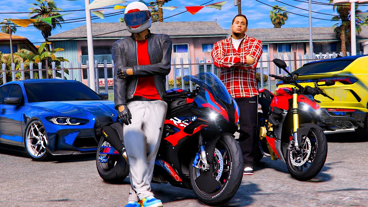 РЕАЛЬНАЯ ЖИЗНЬ В GTA 5 - КУПИЛИ МОТОЦИКЛЫ BMW M1000RR И DUCATI! ШАШКИ НА МОТОЦИКЛАХ! 🌊ВОТЕР