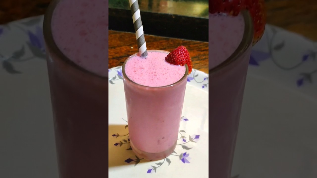 Mausinka Puara Jidi Strawberry Shake #shorts #odiafood #odiarecipes #homemade #easy