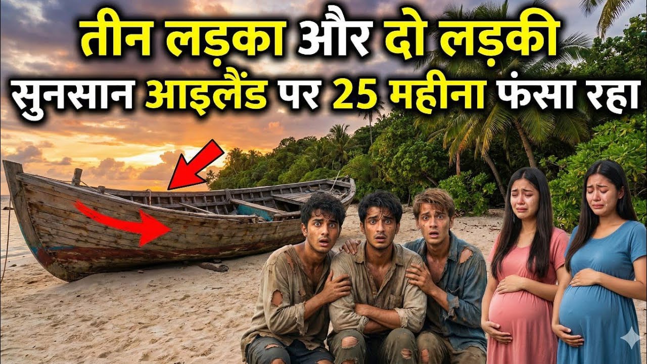 25 महीना फंसा रहा तीन लड़का और दो लकड़ी सुनसान आइलैंड पर ।।  25 month survival 