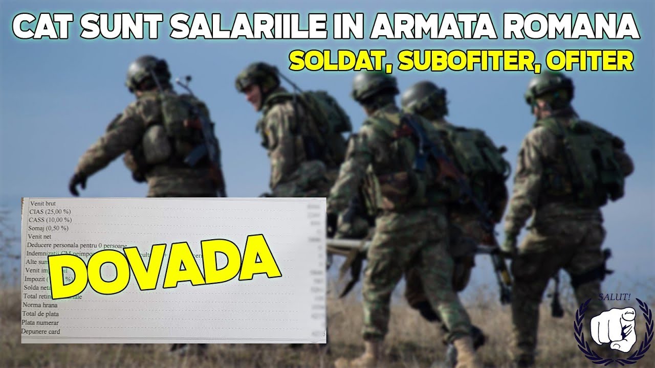 Cât sunt SALARIILE in ARMATA ROMÂNIEI? *soldat, subofițer și ofițer*