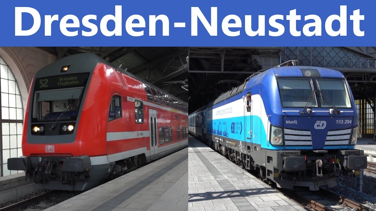 Bahnverkehr in Dresden-Neustadt (2020-2024)