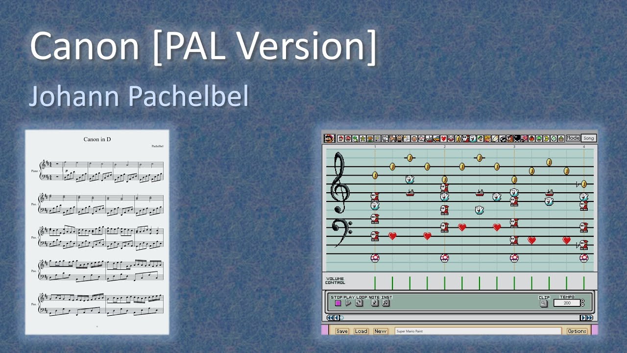 Pachelbel's Canon [PAL Version] in Super Mario Paint