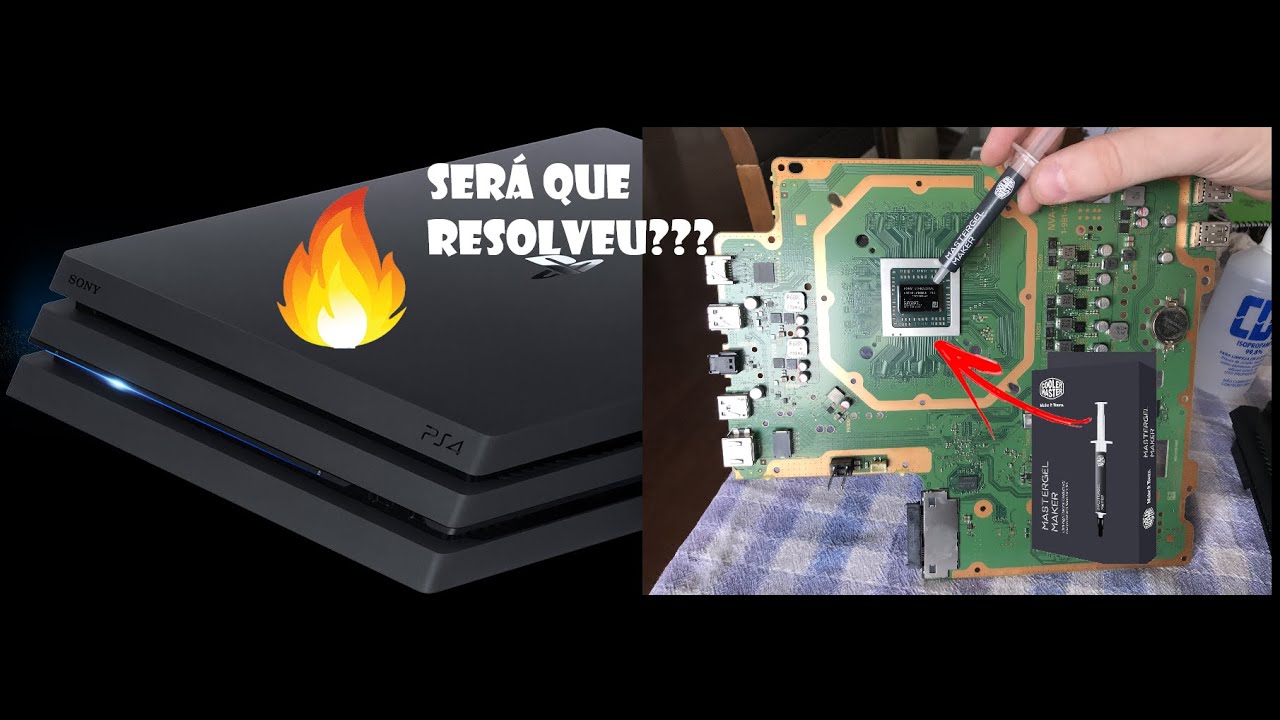 Troquei a pasta térmica do PS4 Pro - será que funcionou???