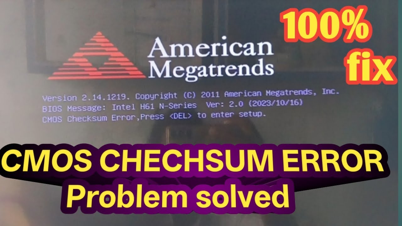 How to fix cmos setting wrong ।। Desktop cmos checksum error problem fix ।। Hindi me 