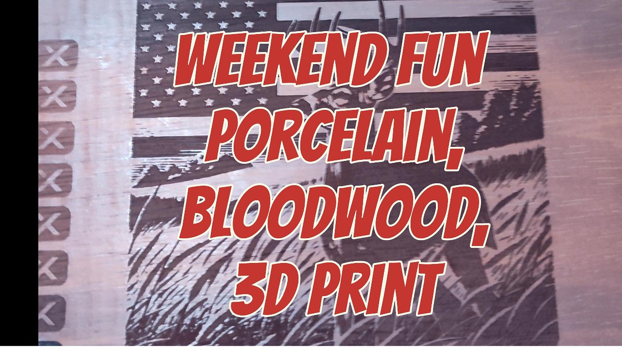 Porcelain, Bloodwood and 3d print, Oh MY! #youtubeshorts #youtube#laserengraving#flashforge