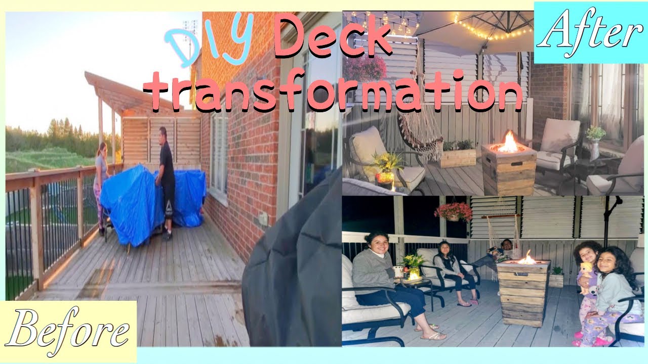 DIY DECK TRANSFORMATION 2020|DECK DECORATING😌| Making a Relaxing outdoors | budget friendly decor🌷