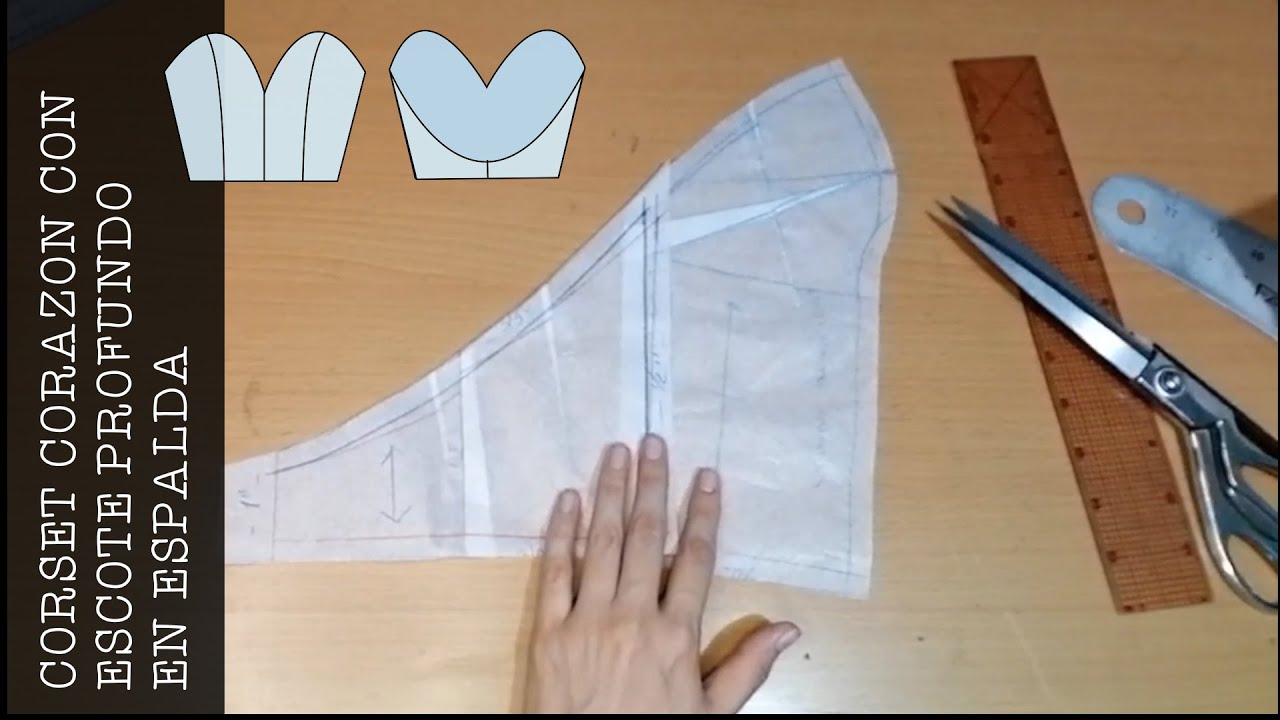 CORSET  CON ESCOTE CORAZON  PROFUNDO Y ESPALDA DESCUBIERTA