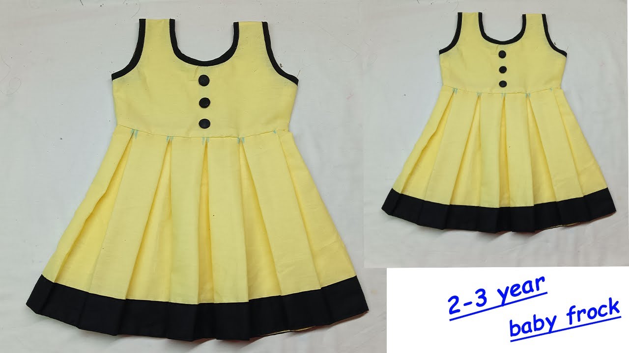 Very easy box pleated baby frock cutting and stitching/ Baby frock cutting and stitching