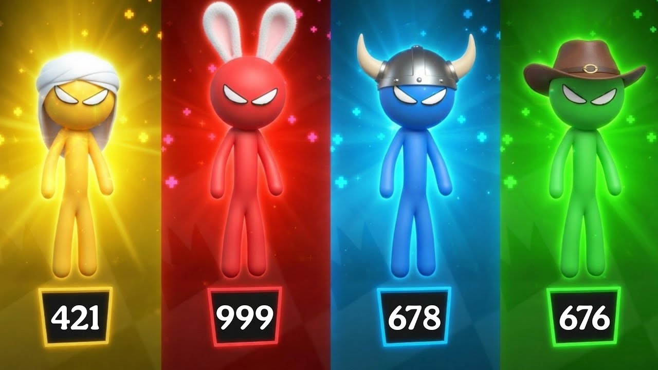 Stickman Party - Tournament Mode 1234 Player Random | Gameplay Walkthrough Part 136 MiniGames Update