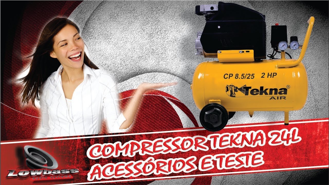 Compressor Tekna 24L Acessórios e Teste