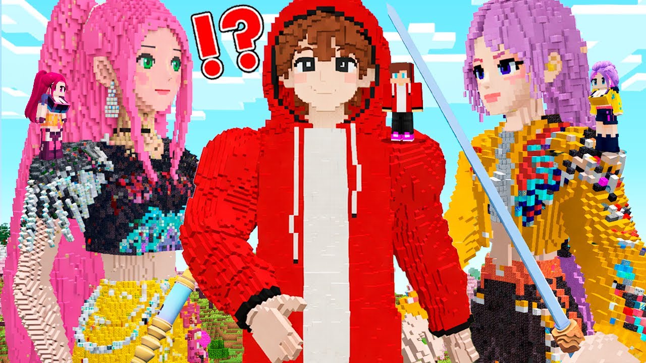 JJ Met RUMI and MIRA BUILD STATUE HOUSE in VILLAGE!? Can it be a TRAP? - Maizen Minecraft JJ & Mikey