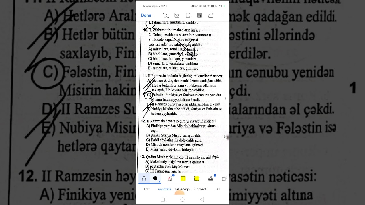 DİM tarix test toplusu 2023. Qədim Şərq: Qədim Misir və Şumerlər 1-35-ci testlərin izahı