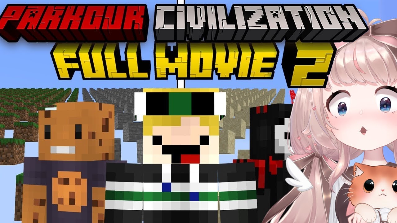 WHY DOES THIS GO SO HARD? | VTuber Fuwa Reacts to Minecraft PARKOUR CIVILIZATION MOVIE 2