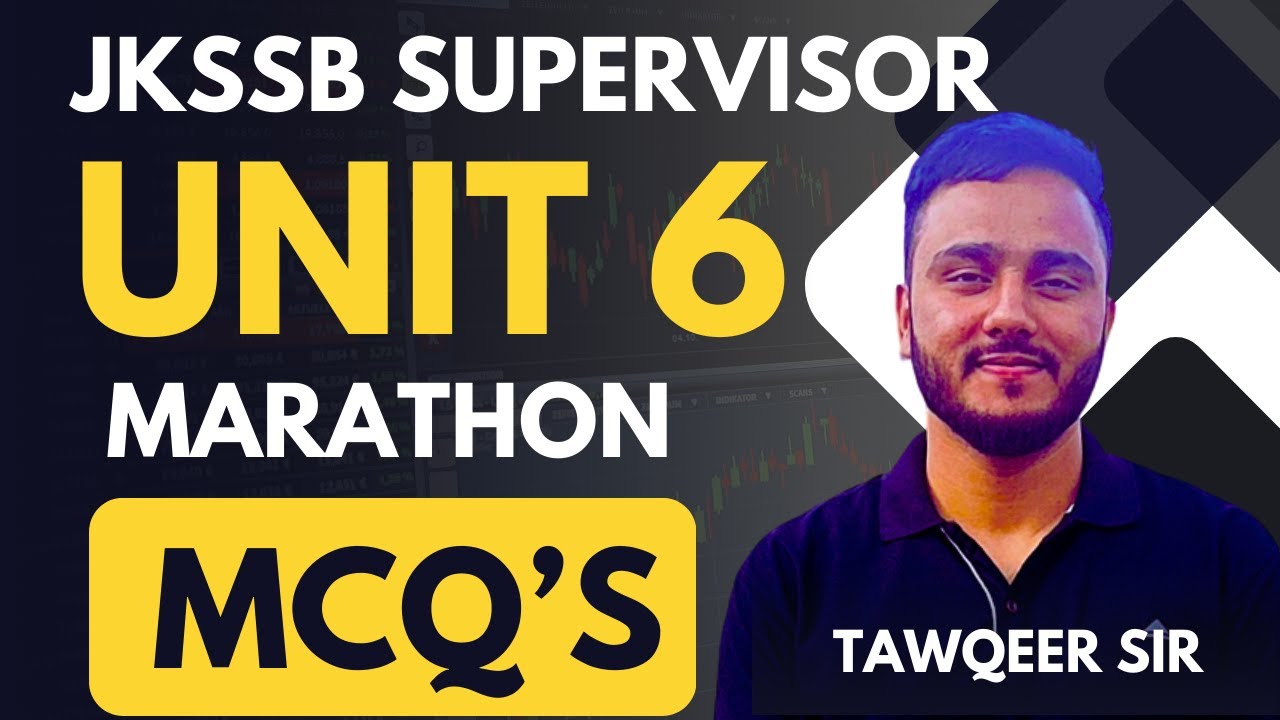 Unit 6 | MCQs Marathon | MCQs on Specialisation for JKSSB Female Supervisor | By Tawqeer Sir