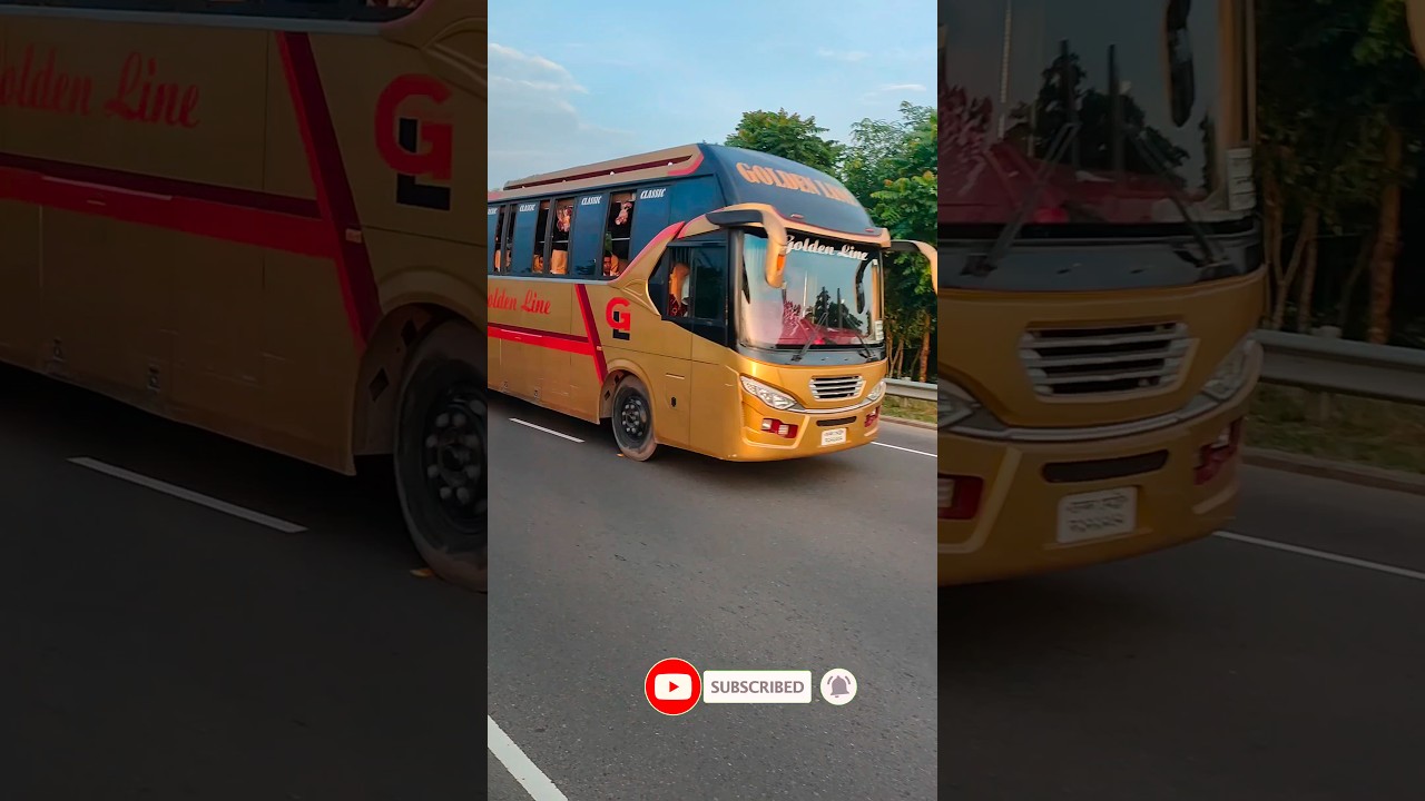#bus Golden line on fire 🔥🔥💞🚍🇧🇩 #smallbus #viralvideo #shortvideo #subscribe