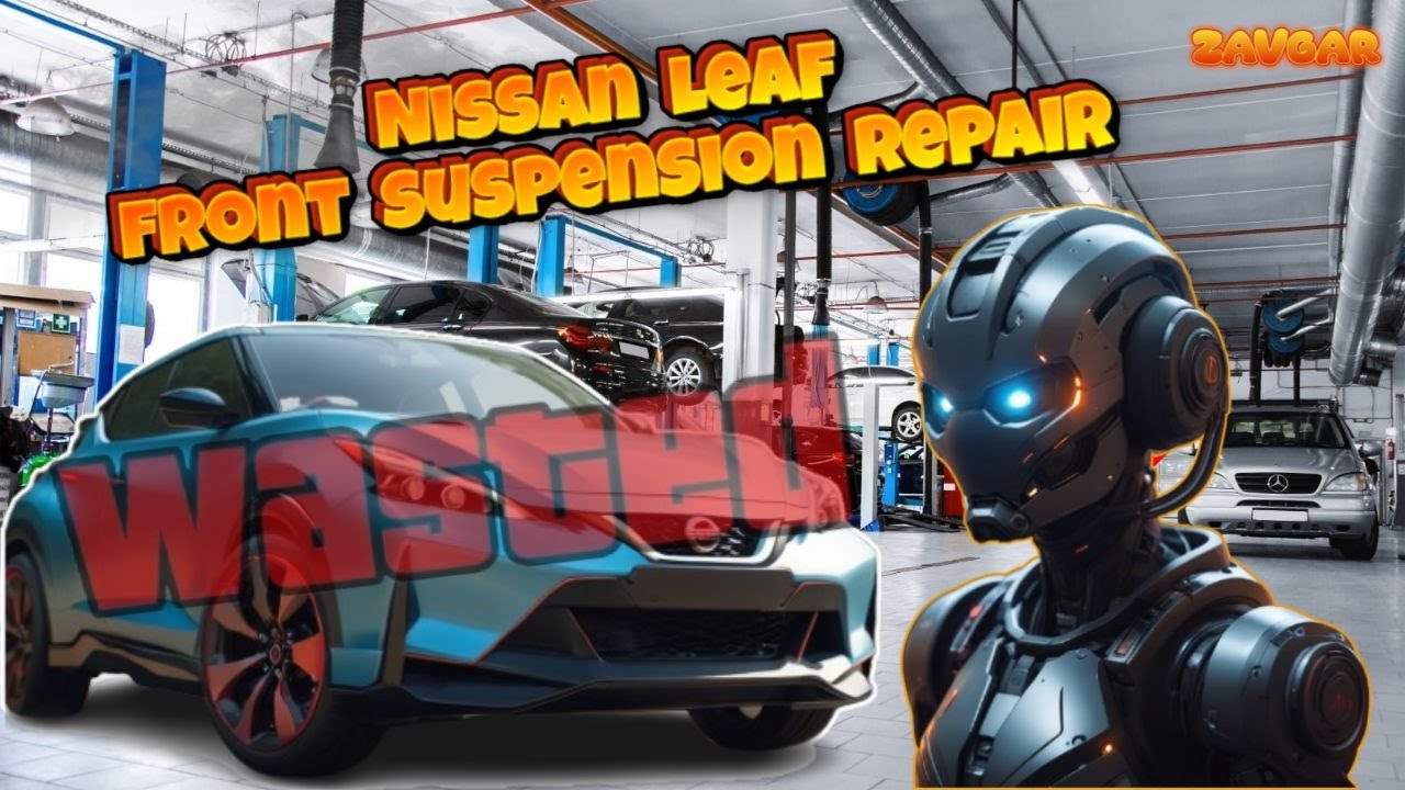 👽 Nissan Leaf Заміна втулок стабілізатора, і направляючих #завгар #nissan #leaf #zavgarservise #київ