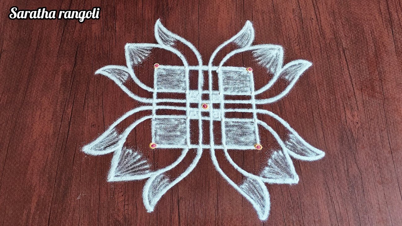 Maasi matham friday padi kolam designs🌷easy lotus kolam design🌷daily muggulu design🌷saratha rangoli 