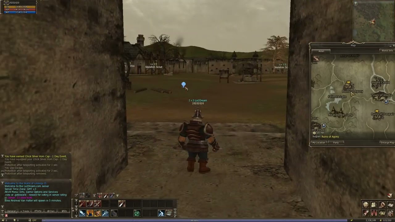 Lineage 2 Location Spot Farm spoil Steel- Ruin Spartoi lvl 21
