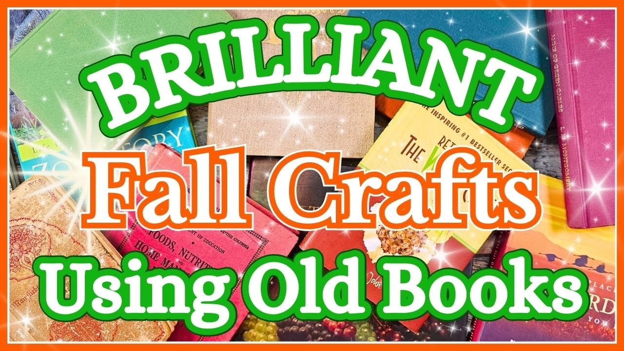 I Upcycled Old Books Into Beautiful Fall Crafts, Here's How!!