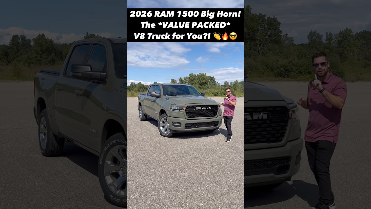 Является ли RAM 1500 HEMI Big Horn 2026 года лучшим* грузовиком по соотношению цены и качества дл...